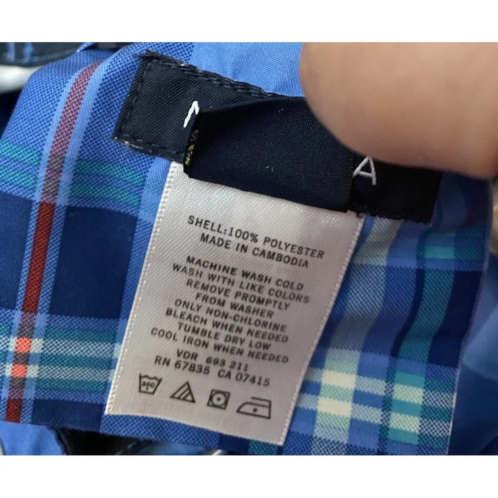 Nautica‎ Swim Trunks Mens 36 Blue Plaid Surf Board Shorts EUC